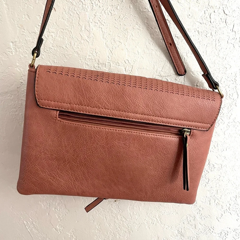 Pink Leather Crossbody Bag - Picture 2 of 4